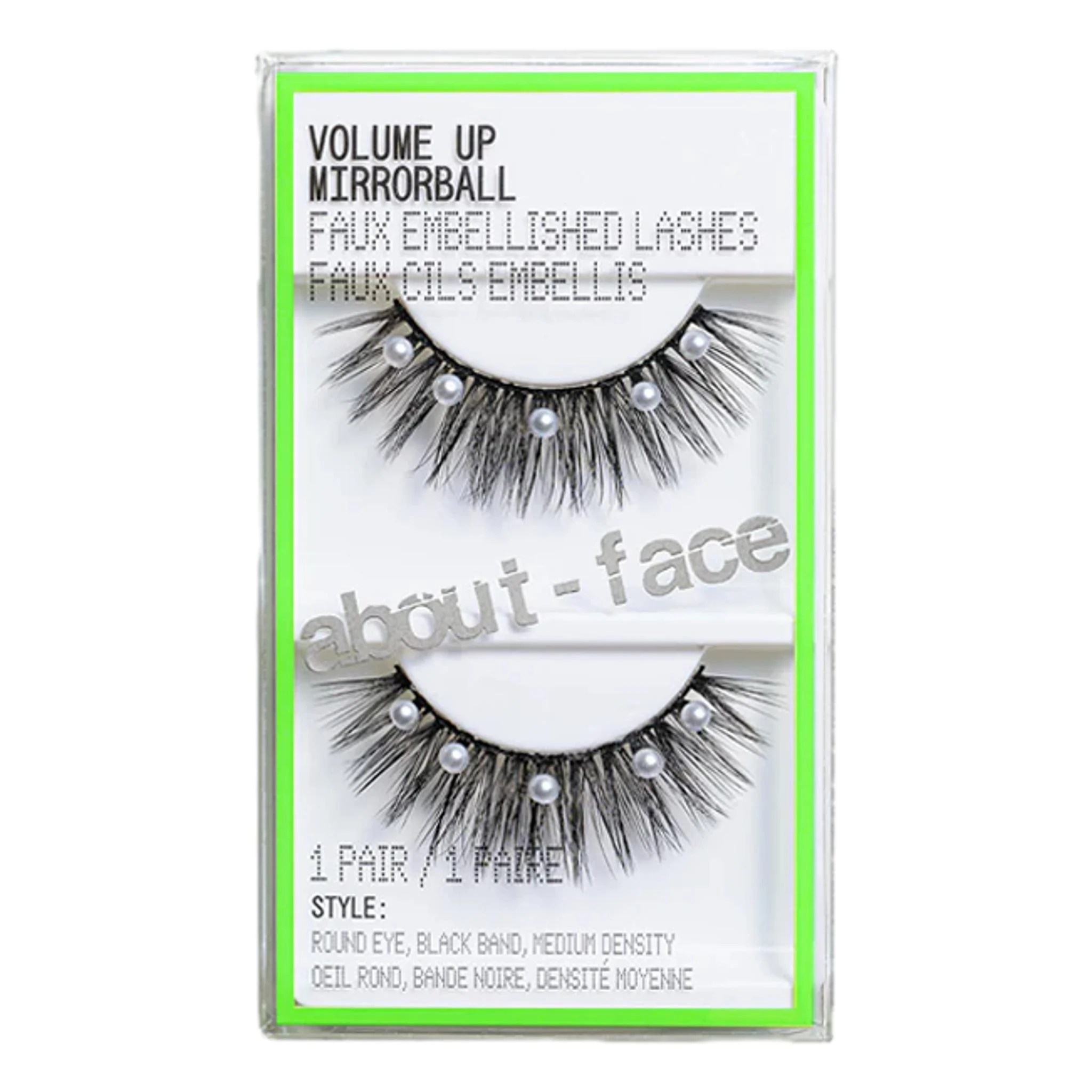 about-face VOLUME UP High drama faux lashes, MIRRORBALL